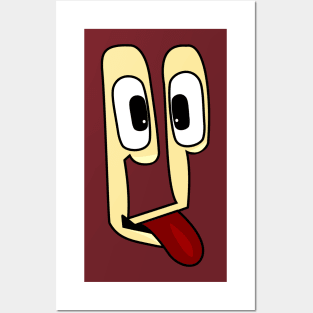 Goofy Funny Face Cartoon Emoji Posters and Art